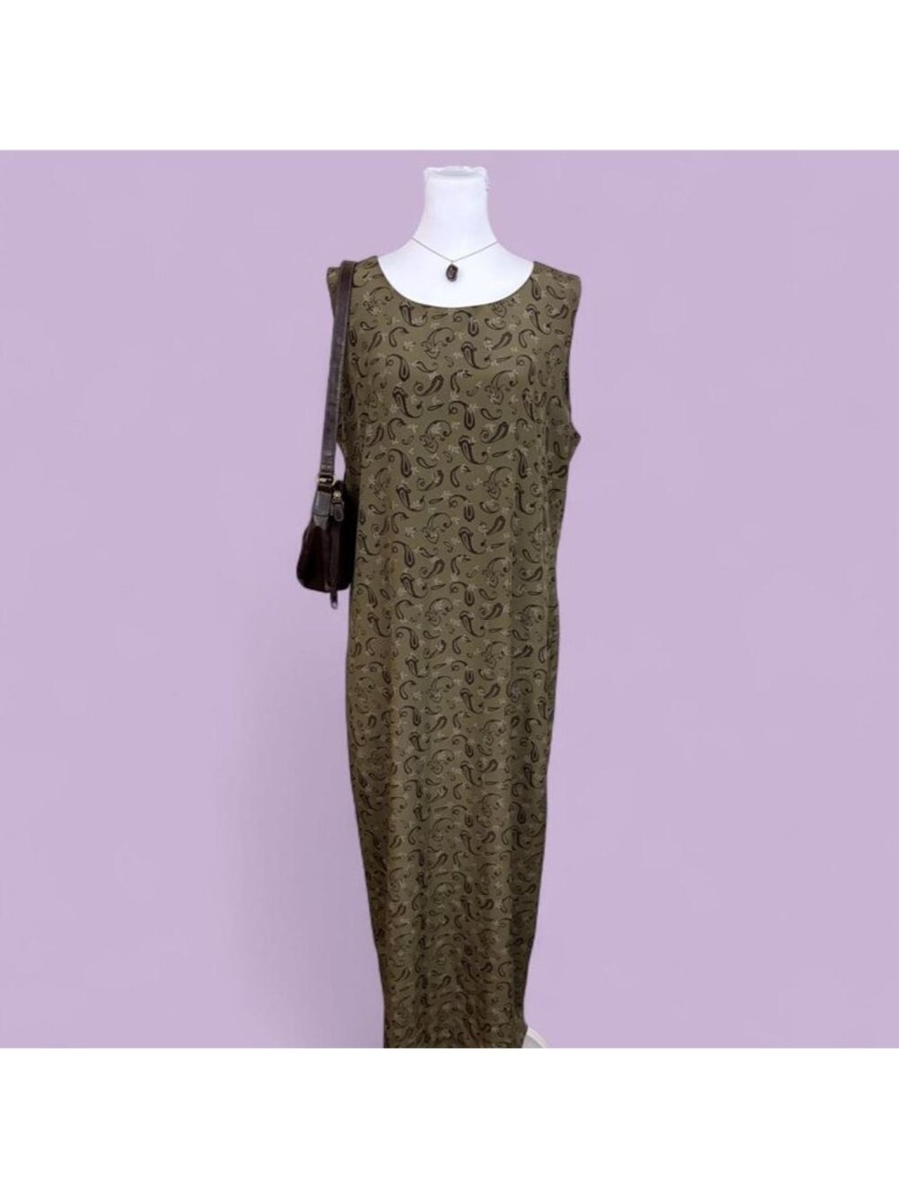 90s paisley boho dress